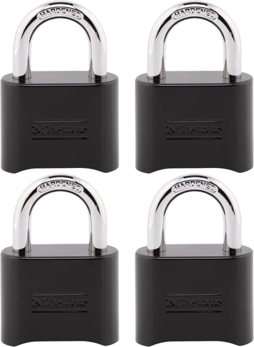 Miniatura 9 de Master Lock Candado de Combinación Negro, Establece Tu Propia Combinación, Candados Resistentes a la Intemperie para Interiores y Exteriores