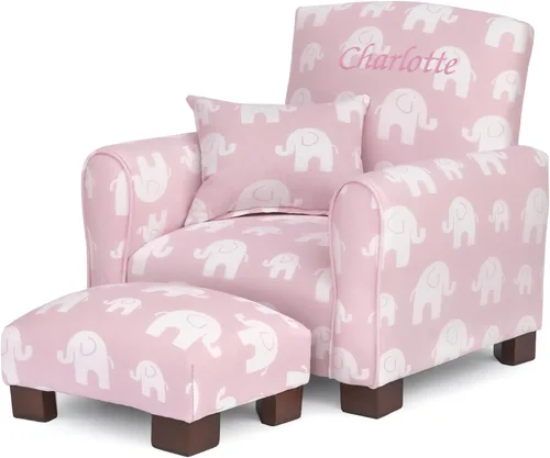Miniatura 29 de Sillón personalizado para niños pequeños, mecedora tapizada con personalización, silla para niños pequeños con nombre personalizado, cómodo sillón