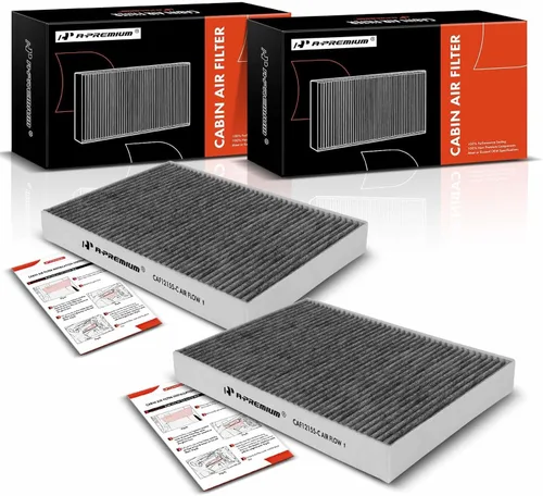 A-Premium Filtro de aire de cabina de 2 piezas con carbón activado compatible con Volvo XC60 2019-2023, XC90 2016-2023, S60 2019-2023, S90