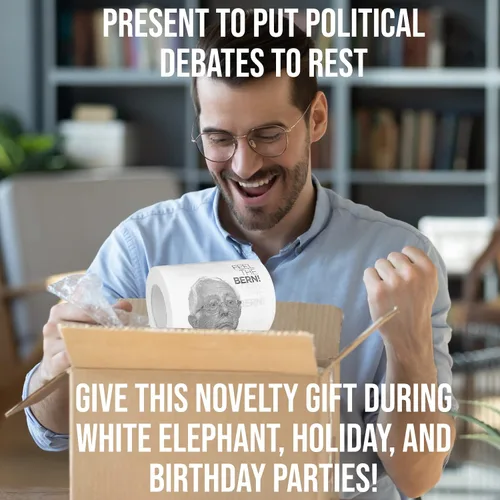 Miniatura 7 de Bernie Sanders - Papel higiénico novedoso, paquete de 3, divertido regalo político para republicanos, humor demócrata impreso por Fairly Odd