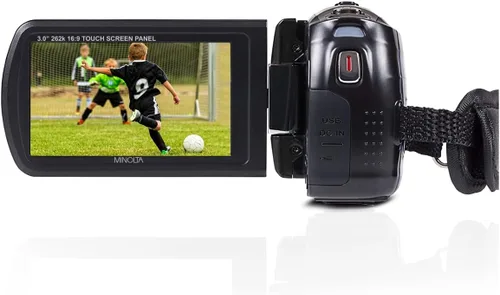 Miniatura 4 de Minolta Videocámara - Video Full HD de 1080p, fotos de 24 MP, visión nocturna con sensor IR, zoom 16X, estabilización antivibración, pantalla táctil