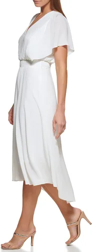 Miniatura 3 de DKNY Vestido de punto sin mangas con cuello en V