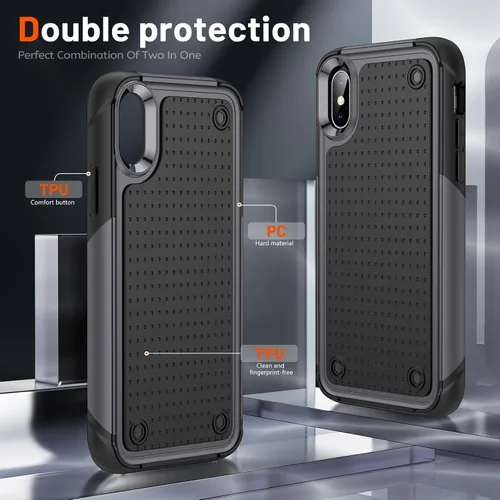 Miniatura 140 de Jeylly Funda para iPhone SE/Funda para iPhone 5S, Exterior de Plástico Duro que Absorbe Golpes + Interior de Silicona de Goma Defensor contra