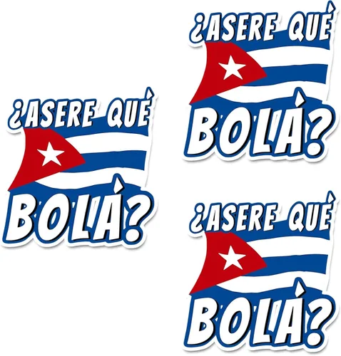 3 calcomanías cubanas para autos, calcomanías de vinilo para ventana de automóvil (3 x 4 pulgadas), bandera cubana para automóvil, laptop, Azul-rojo