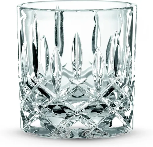 Nachtmann Brand Noblesse Collection, vasos individuales antiguos, juego de 4, vidrio SOF de cristal duradero, diseño de diamante, 8.66 onzas, apto