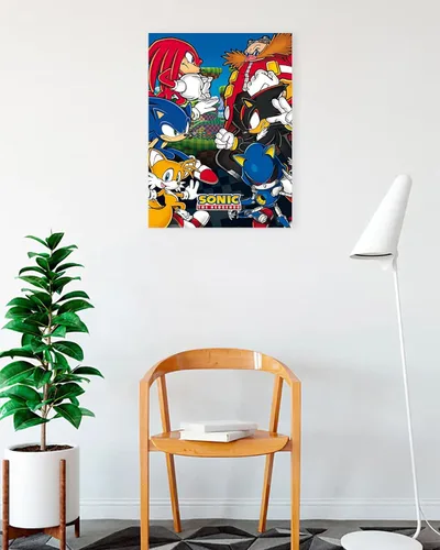 Miniatura 2 de BUY ART FOR LESS Póster artístico de Sonic The Hedgehog con licencia oficial de 24 x 36 pulgadas, impresión decorativa, papel de póster, listo