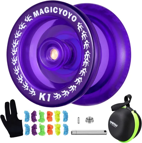 Miniatura 11 de Magicyoyo - YoYo K1-Plus con bolsa Yoyo + 3 cuerdas y guante Yo-Yo de regalo, K1 Responsive nueva versión, Azul