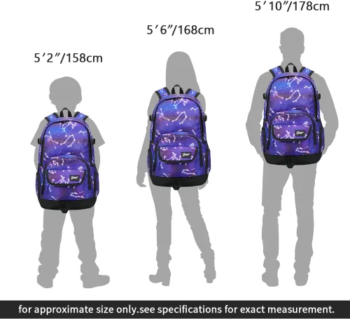 Miniatura 5 de Mochila escolar estilo Rickyh, mochila de viaje para hombres y mujeres, mochila ligera con compartimento para portátil, Tamaño único