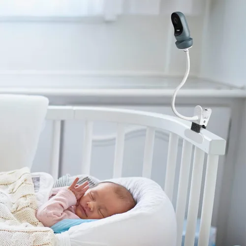 Miniatura 2 de HOLACA Soporte de clip flexible para Owlet Cam 2 y Owlet Cam Baby Monitor Soporte de cámara con agujero roscado de 1/4 y montaje ajustable de 360