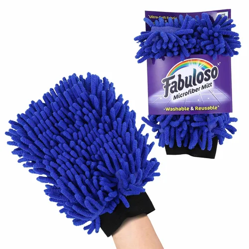 Miniatura 10 de Guante de limpieza de microfibra Fabuloso, morado, talla única - Libre de pelusas, sin arañazos para superficies y muebles - Paño de mano sin polvo