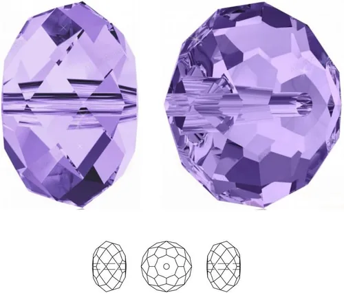Miniatura 13 de 50 cuentas de cristal Adabele austriaco de 0.394 pulgadas facetadas sueltas Rondelle Siam rojo espaciador compatible con cristales de Swarovski 5040