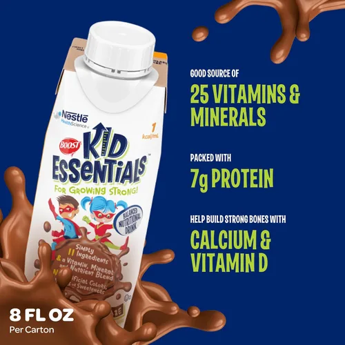 Miniatura 4 de BOOST Kid Essentials - Bebida nutricional equilibrada para niños, 1.0 kcal, 8 onzas líquidas (paquete de 24)