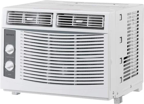 ROVSUN - Unidad de aire acondicionado para ventana de 5000 BTU, 115V/60Hz AC para ventana, enfría habitaciones de hasta 150 pies cuadrados, kit de