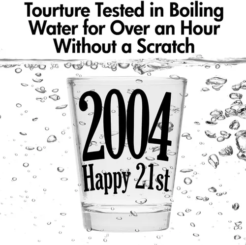 Miniatura 6 de Make Em Laugh 2004 Vaso de chupito de cumpleaños feliz número 21 - Celebra el cumpleaños número 21 - Regalos de cumpleaños perfectos para él o ella