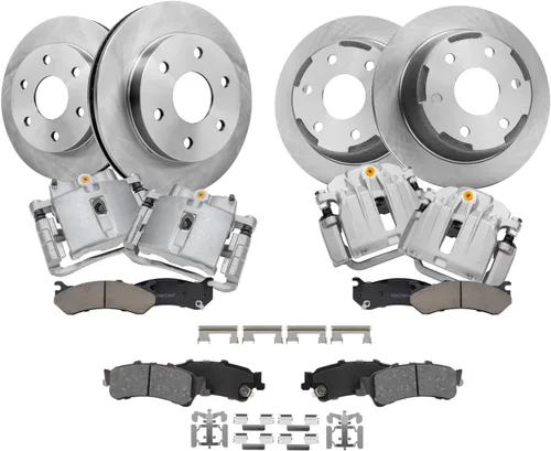 Miniatura 107 de Detroit Axle - Rotores de freno para Jeep Compass 2015-2022 Renegade 2016-2022 Fiat 500X 2016-2022, 2018, 2019, 2020, 2021. Reemplazo de rotores