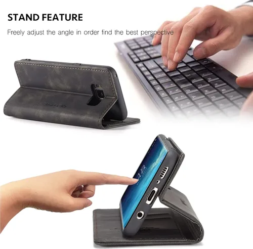 Miniatura 4 de Funda de cuero estilo cartera vintage para Samsung S