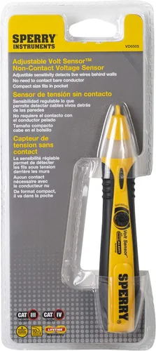 Miniatura 5 de Sensor de voltaje sin contacto Sperry Instruments VD6505, ajustable, 12-1000V AC, indicación visual de 360º, clip para bolsillo, sensibilidad