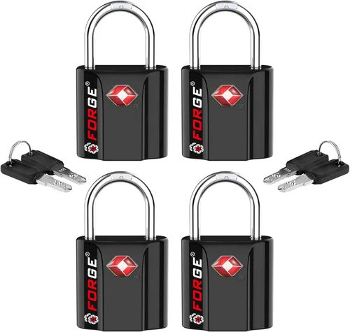 Miniatura 16 de Cerraduras de equipaje aprobadas por la TSA, cerraduras de viaje con llave de hoyuelo ultra seguras con cuerpo de aleación de zinc