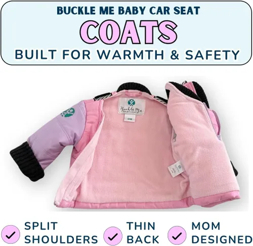 Miniatura 3 de Buckle Me Baby Coats Chaqueta de invierno de asiento de coche más seguro de cierre rápido para niño o niña, como se ve en Shark Tank