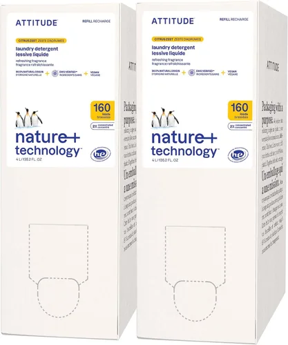 Miniatura 9 de ATTITUDE Repuesto de detergente líquido para ropa, verificado por EWG, compatible con HE, a base de plantas y vegano, jabón natural para lavandería
