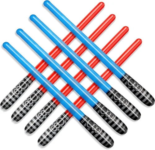 Novelty Place Juego de juguetes inflables de espada de sable para niños, recuerdos de fiesta, paquete de 8 sables inflables para niños, perfecto