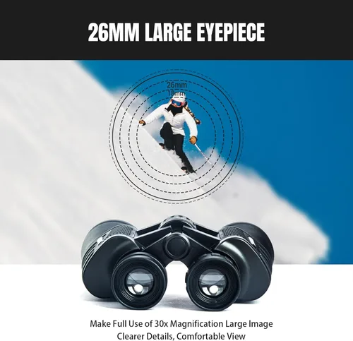 Miniatura 6 de Binoculares de alta potencia de 30 x 50 para adultos, binoculares compactos impermeables con visión de poca luz para observación de aves, caza