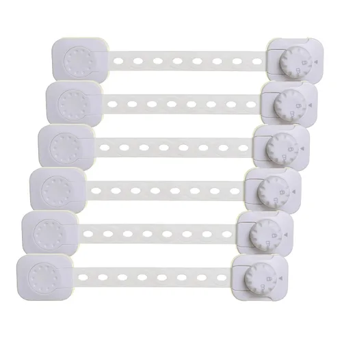 Miniatura 8 de Dreambaby Twist 'N Lock - Paquete de 6 pestillos multiusos, cerraduras de seguridad para niños para armarios, cajones, electrodomésticos, cerradura