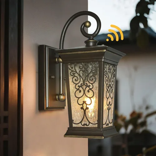 Miniatura 7 de ALVIME - Lámparas de pared para exteriores, accesorios de iluminación exterior de bronce aceitado de 14 pulgadas, luces impermeables