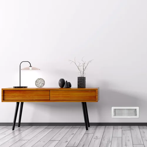 Miniatura 5 de Retisee 6 cubiertas de ventilación de registro de piso de 4 x 12 pulgadas, rejillas de ventilación de piso de acero resistente con flujo de aire