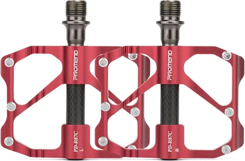 Miniatura 5 de Pedales de bicicleta de montaña Pedales de bicicleta de aleación de aluminio 3 rodamientos de fibra de carbono tubo de eje ligero para carretera MTB