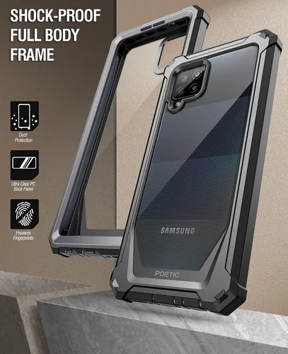 Miniatura 6 de Poetic Guardian - Funda diseñada para Samsung Galaxy A42 5G, protector de pantalla integrado que funciona con identificación de huellas dactilares