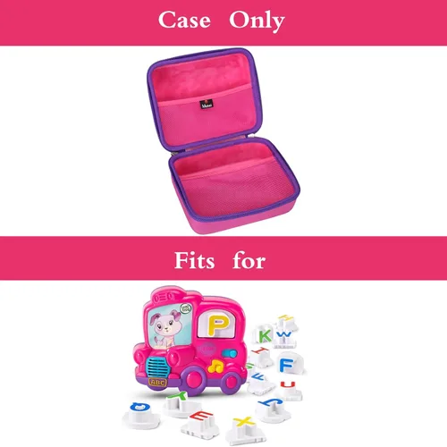 Miniatura 7 de Estuche de transporte de almacenamiento compatible con el juego de letras magnéticas Leapfrog Fridge Phonics, rosa, solo funda
