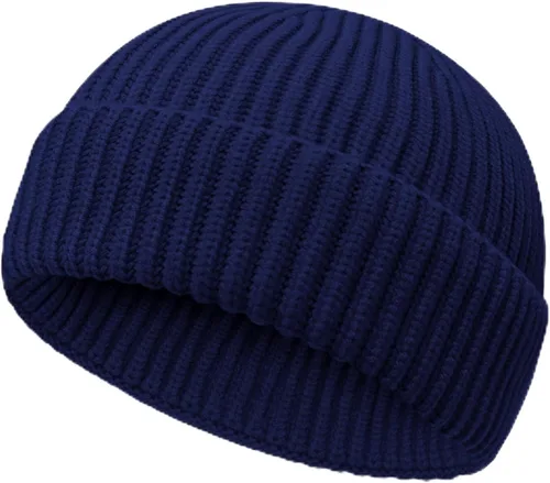 Miniatura 14 de NPQQUAN Gorros de pescador para hombres y mujeres, gorro de punto corto para invierno