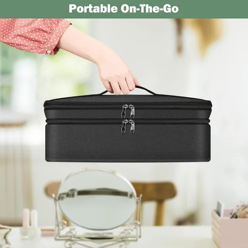 Miniatura 4 de SITHON Estuche de transporte de viaje de doble capa para Shark FlexStyle/SmoothStyle, bolsa organizadora de almacenamiento resistente al agua