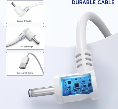 Miniatura 4 de Ayotu Paquete de 2 cables de carga de cámara de 16 pies para batería de cámara adhesiva/enchufable de 3ª generación/2ª generación, adaptador