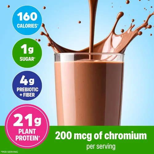 Miniatura 3 de Orgain - Proteína orgánica + mezcla de metabolismo en polvo, chocolate con sabor a malta - 21 g de proteína vegetal, 5 g de fibra prebiótica, sin