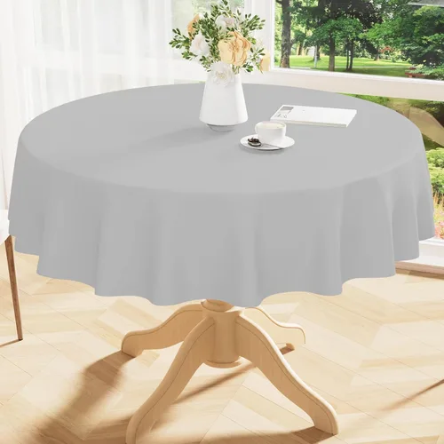 Miniatura 26 de Smiry Mantel cuadrado de vinilo impermeable de 54x54 pulgadas, protector de manteles de vinilo lavables, funda de mesa resistente a derrames