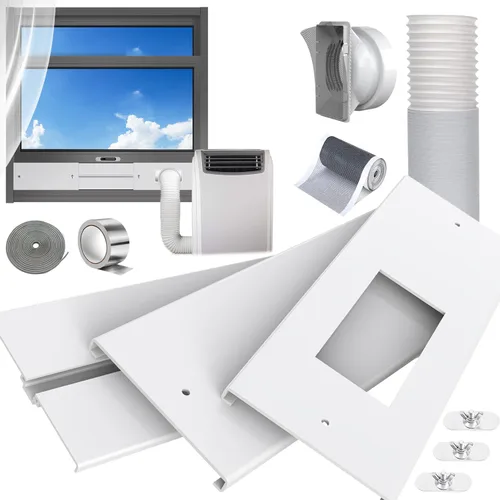 Miniatura 9 de Kit portátil de ventana de CA + manguera de ventilación de aire acondicionado para ventanas corredizas de doble colgado/pequeñas de 26-47 pulgadas