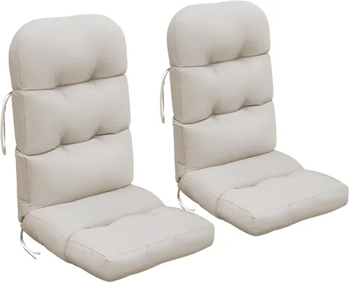 Miniatura 11 de Skypatio Adirondack - Cojín grueso para silla mecedora, impermeable, para patio al aire libre, con respaldo alto, color gris