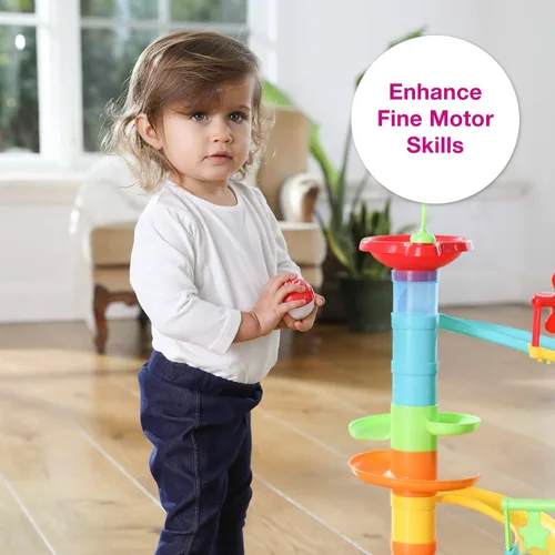 Miniatura 7 de Edushape Bounce A Marble Racetracks, juego de 30 piezas (809801)
