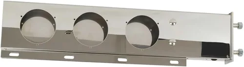 Miniatura 7 de Mytee Products Barra de Luz de Gancho de Tapa de Barro Cargada con Resorte de Acero Inoxidable de 30" con Recortes de Luz Redondos – Espaciado