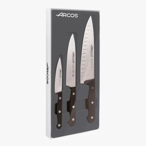 Miniatura 3 de ARCOS Juego de cuchillos de 3 piezas en acero inoxidable. 2 cuchillos de chef y 1 cuchillo de pelar. Cuchillos de cocina profesionales con mango