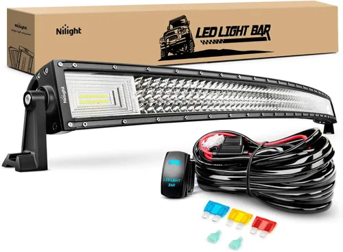 Miniatura 2 de Nilight ZH408 52 pulgadas 783W curva triple fila de inundación Spot Combo Beam Led Bar 78000LM luces de conducción y 2 piezas 52 pulgadas soporte