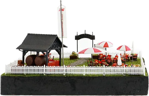 Miniatura 4 de Lionel Anheuser-Busch Biergarten HO Gauge Kit de construcción de tren