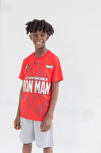 Miniatura 2 de Marvel Avengers - Conjunto de camiseta de manga corta y pantalones cortos de malla para niños