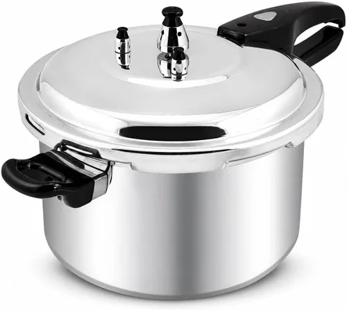 Barton Válvula de liberación de olla a presión de 8 cuartos de galón de aluminio, olla de conserva, estufa superior, olla de cocción rápida