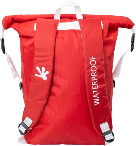 Miniatura 3 de geckobrands Mochila impermeable ligera de 30 L - Bolsa ligera impermeable para exteriores, senderismo, viajes, actividades acuáticas ligeras Rojo