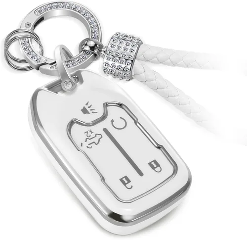Miniatura 70 de Funda para llavero Buick con llavero de pulsera de circonita de moda, diseño de diamantes encantadores funda suave para Avenir Envision Encore Chevy