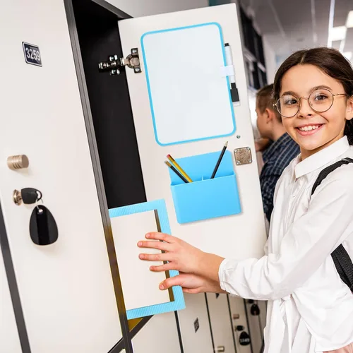 Miniatura 5 de Sintuff Kit de accesorios magnéticos de 6 piezas para casillero de regreso a clases, suministros de decoración para niños y niñas con pizarra blanca