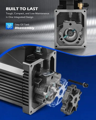 Miniatura 7 de Orion Motor Tech A2L Bomba de vacío y juego de medidores para aire acondicionado, para sistemas R1234yf R32 R134a R410A con bomba de vacío a prueba